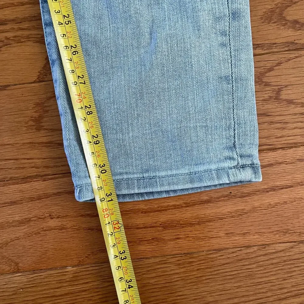 Mavi Jake Slim Jeans Mens 29x32 Light Wash Distressed Blue Denim actual 29x31